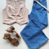 Colete Feminino Cassia sem Bojo Alfaiataria Nude - Fernanda Ramos Store