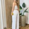 Conjunto Cropped Laço sem Bojo e Calça Off White - Fernanda Ramos Store