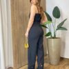 Conjunto Esme Cropped com Bojo e Calça Preto - Fernanda Ramos Store