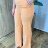Conjunto Feminino Catarina Blusa Nula Manga Bordada e Calça Laranja - Fernanda Ramos Store