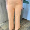 Conjunto Feminino Catarina Blusa Nula Manga Bordada e Calça Laranja - Fernanda Ramos Store