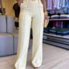 Conjunto Feminino Chloe Regata e Calça Detalhes Presponto Amarelo - Fernanda Ramos Store