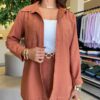 Conjunto Feminino Jamile Camisa e Short Saia Caramelo - Fernanda Ramos Store