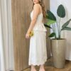 Conjunto Feminino Kaia Blusa e Saia Midi Bege - Fernanda Ramos Store