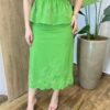 Conjunto Feminino Kaia Blusa e Saia Midi Verde - Fernanda Ramos Store