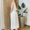 Conjunto Feminino Lydia Cropped sem Bojo e Saia Midi com Bolsos Off White - Fernanda Ramos Store