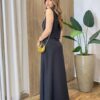 Conjunto Feminino Madri Colete sem Bojo e Saia Longa Preto - Fernanda Ramos Store