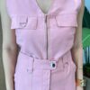 Conjunto Feminino Madri Colete sem Bojo e Saia Longa Rosa - Fernanda Ramos Store