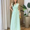 Conjunto Feminino Madri Colete sem Bojo e Saia Longa Verde - Fernanda Ramos Store