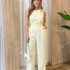 Conjunto Feminino Marina Regata e Calça Pantalona Zíper Amarelo - Fernanda Ramos Store