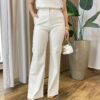 Conjunto Feminino Stela Regata e Calça Cru Mesclado - Fernanda Ramos Store