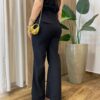 Conjunto Feminino Stela Regata e Calça Preto - Fernanda Ramos Store