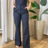 Conjunto Feminino Stela Regata e Calça Preto - Fernanda Ramos Store