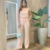 Conjunto Feminino Stela Regata e Calça Salmão - Fernanda Ramos Store