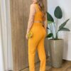 Conjunto Soraya Cropped sem Bojo e Calça Laranja - Fernanda Ramos Store