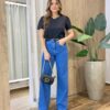 Cropped Feminino Alfaiataria Arya Manga Curta Preto - Fernanda Ramos Store