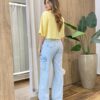 Cropped Feminino Manga Curta Opper East Amarelo - Fernanda Ramos Store