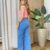 Regata Feminina Canelada Beca com Pedrarias na Gola Rosa - Fernanda Ramos Store