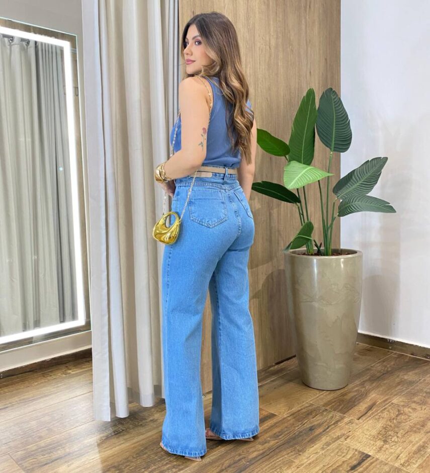 Regata Feminina Canelada Lilu Azul - Fernanda Ramos Store