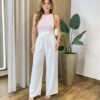 Regata Feminina Canelada Lilu Rosa Claro - Fernanda Ramos Store