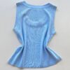 Regata Feminina Canelada Talia com Strass nas Alças Azul - Fernanda Ramos Store