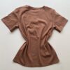 T-shirt Feminina Manga Curta Lois com Bordado Chocolate - Fernanda Ramos Store