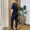 T-shirt Feminina Over Manga Curta com Detalhe na Gola Prata - Fernanda Ramos Store