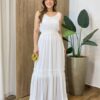 Vestido Feminino Carol Longo sem Bojo com Lastex Off White - Fernanda Ramos Store