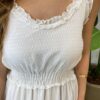 Vestido Feminino Carol Longo sem Bojo com Lastex Off White - Fernanda Ramos Store