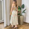 Vestido Feminino Floflo Midi Fundo Verde Menta - Fernanda Ramos Store
