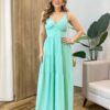 Vestido Feminino Longo Amanda com Bojo Alça Regulável Verde - Fernanda Ramos Store