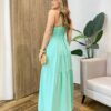 Vestido Feminino Longo Amanda com Bojo Alça Regulável Verde - Fernanda Ramos Store