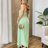 Vestido Feminino Longo Maju com Bojo Frente Única Verde - Fernanda Ramos Store