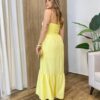 Vestido Feminino Longo Thayla com Bojo Amarração Amarela - Fernanda Ramos Store