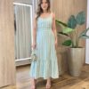 Vestido Freya Feminino com Bojo Listrado Rosa - Fernanda Ramos Store