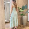 Vestido Freya Feminino com Bojo Listrado Rosa - Fernanda Ramos Store