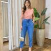 Regata Feminina Duda sem Bojo Detalhe em Cintilância Rosê - Fernanda Ramos Store